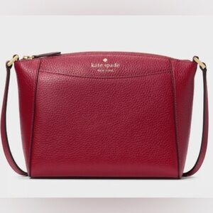 Kate Spade Monica Pebbled Leather Crossbody Red Jam